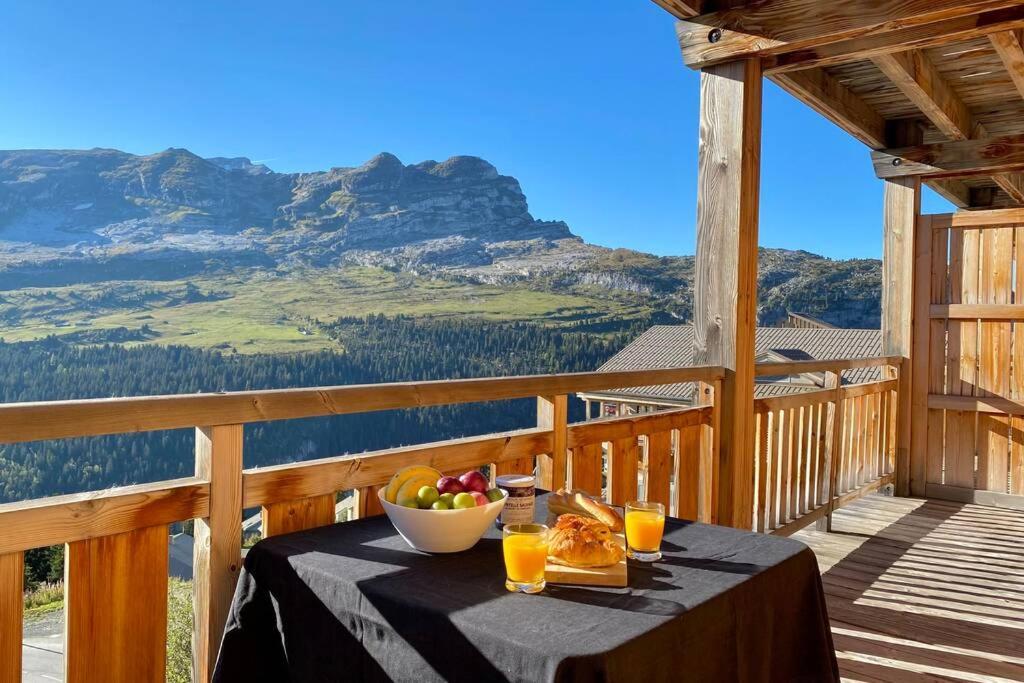 Vue Panoramique Sur Les Montagnes Plein Sud - T2 Skis Aux Pieds, Piscine & Spa Flaine Eksteriør bilde