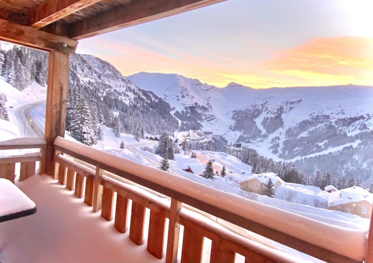 Vue Panoramique Sur Les Montagnes Plein Sud - T2 Skis Aux Pieds, Piscine & Spa Flaine Eksteriør bilde