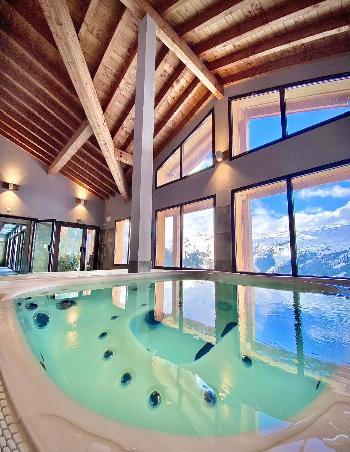 Vue Panoramique Sur Les Montagnes Plein Sud - T2 Skis Aux Pieds, Piscine & Spa Flaine Eksteriør bilde